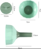 Silikon Süzgeçli Huni - Çok Amaçlı Şişe Kavanoz Hunisi - Sosluk veya Huni Olarak Kullanım - 4