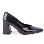 Dagoster DZA07-129615 Siyah Rugan Stiletto Topuklu Kadın Ayakkabı thumbnail 2