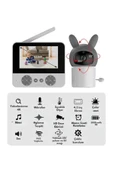 Bebek Kamerası Kumandalı Monitörlü Karşılıklı Konuşma Özellikli , Hatırlatıcılı Ip Bebek Kamerası thumbnail 3