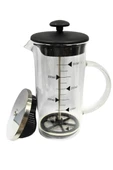 Metal Kapaklı French Press 350 ML Bitki Çay Demleme Kupası Çift Kapaklı Metal ve Plastik Kapak - 5
