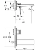 Vitra A42394 Brava Krom Sıva Üstü Ankastre Lavabo Bataryası thumbnail 3