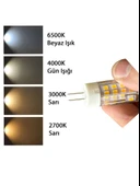 (3 Adet) Heka 5W (35W) 3000K (Sarı Işık) G4 Duylu Dim Edilebilir Led Kapsül Ampul thumbnail 5