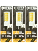 (3 Adet) Heka 5W (35W) 3000K (Sarı Işık) G4 Duylu Dim Edilebilir Led Kapsül Ampul thumbnail 1