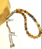 Monalisa Home Renkli Gösterişli Parlak Lüks Akik Taş Tesbih - 1