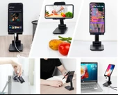 Katlanabilir Masaüstü Telefon Tutucu Stand (5332) thumbnail 5
