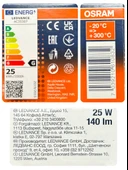 (1 Adet) Ledvance 25W Sarı Işık E14 Duylu (İnce Duy) Fırın Ampulü thumbnail 2