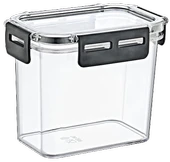 Clear Dikdörtgen Erzak Kabı - Silikonlu ve Kilitli Kapaklı Saklama Kabı 800 ML 14 x 11,5 Cm - 4
