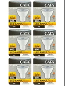 (6 Adet) Cata 8W (50W) 3000K (Sarı Işık) GU10 Duylu Led Spot Ampul thumbnail 1