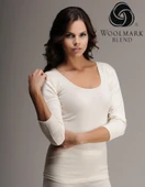 Hasyün Kadın Ribana Biyeli Yün Uzun Kollu Fanila Atlet İçlik 303E - 1 Adet  Ekru S - M thumbnail 2