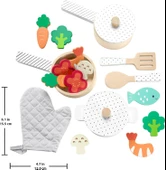 Fisher-Price Ahşap Mutfak Seti Okul öncesi çağdaki çocuklar için 19 parçalı Fisher-Price Ahşap Mutfak Seti HXT83 - 2