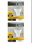 (2 Adet) Cata 8W (50W) 3000K (Sarı Işık) GU10 Duylu Led Spot Ampul thumbnail 1