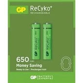 GP RECYKO 650mAh AAA ŞARJLI İNCE PİL 63C092  2Lİ KART (5284) thumbnail 1