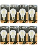 (8 Adet) Heka 6W (51W) 6500K (Beyaz Işık) E27 Duylu (Kalın Duy) Led Şeffaf Ampul thumbnail 1