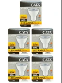 (5 Adet) Cata 8W (50W) 3000K (Sarı Işık) GU10 Duylu Led Spot Ampul thumbnail 1
