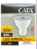 (1 Adet) Cata 8W (50W) 3000K (Sarı Işık) GU10 Duylu Led Spot Ampul thumbnail 1