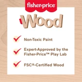 Fisher-Price Ahşap Mutfak Seti Okul öncesi çağdaki çocuklar için 19 parçalı Fisher-Price Ahşap Mutfak Seti HXT83 - 5