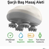 Elektrikli Saç Derisi Masaj Cihazı  Kan Dolaşımını Arttıran, Şarjlı 3 Hızlı Tüm Vücud Masaj Aleti - 1