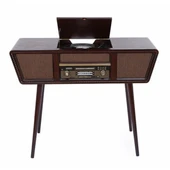 Gramofon Nostaljik Ahşap Standlı Pikap Plak Çalar Radyo Bluetooth Usb 100cm C0999 thumbnail 2