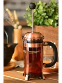 Metal French Press Bakır Renk 350 ML Bitki Çay Demleme Kupası 350 ML 9129 - 3