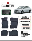 Guartly Honda Civic Sedan 2006-2012 Uyumlu Araca Özel Premium 4d Havuzlu Paspas Takımı - 1