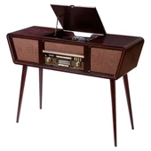 Gramofon Nostaljik Ahşap Standlı Pikap Plak Çalar Radyo Bluetooth Usb 100cm C0999 thumbnail 1