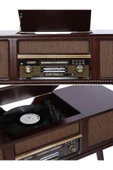 Gramofon Nostaljik Ahşap Standlı Pikap Plak Çalar Radyo Bluetooth Usb 100cm C0999 thumbnail 10