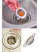 1 Adet Pratik Paslanmaz Çelik Lavabo Süzgeci 9 cm Çelik Mutfak Lavabo Süzgeci Evye Süzgeç - 4