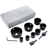 11 Parça Panç Seti Ağaç Kesme Testere Matkap Ucu Takımı Alçıpan Tavan Kesme thumbnail 1