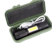 Wison Ws-5454 Taktik El Feneri Usb Şarj Edilebilir Kamp Feneri Cob Zumlanabilir Mini Taşınabilir El Feneri thumbnail 2