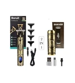 Pro 2 İn 1 Vintage Traş Makinesi Şarjlı Dijital Göstergeli Aliminyum Gövde thumbnail 2