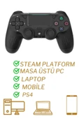 Ps4 Kol Wireless Bt Kablosuz Oyun Kolu Ps4 Joystick Tablet Telefon Pc Uyumlu Titreşimli Oyun Kolu - 2
