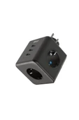 Termal Akım Korumalı Isıya Dayanıklı 3’lü Duvar Tipi Priz 3x Usb 1x Type-c thumbnail 2