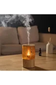 Mum Işığı Görünümlü Taşınabilir 125ml Kapasiteli Işıklı Aroma Yayıcı Hava Nemlendirici - 1