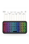 Mini Klavye Smarttv Işıklı Bluetooth Kablosuz Televizyon Ps3 Dizüstü Tabletler Ve Telefonlar İçin - 4
