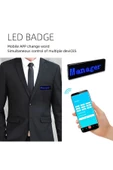 Matrix Kayan Led Yaka Rozeti Mobil Kontrollü Dijital Etiket 9×3cm thumbnail 2