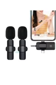 Yüksek Kalite Profesyonel 3 In 1 Kablosuz Taşınabilir Yaka Mikrofonu Youtube Facebook Tiktok thumbnail 5