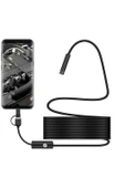 Endoskop 3 İn 1 Yılan Kamera Usb Micro Usb Type-c 20 Metre Sert Kablo thumbnail 3