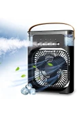 Taşınabilir Işıklı 5 Spreyli Vantilatör Buzlu Buharlı Vantilatör Mini Fan Nemlendirici - 1