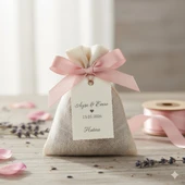 Kişiye Özel Dügün,Nişan,Kına,6 Ay Kınası,Söz Özel Gün Dağıtmalık Toptan Lavanta Kesesi 10 Adet thumbnail 2