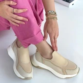 Kendy Bej Cilt Spor Ayakkabı - 4