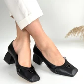 Cande Siyah Cilt Topuklu Ayakkabı - 4