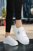 Piata Beyaz Cilt Bağcıklı Spor Ayakkabı - 2