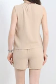 Şortlu Ayrobin takım bej - 5