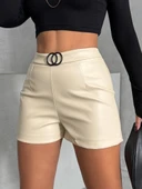 Tokalı deri şort h24444 - 1