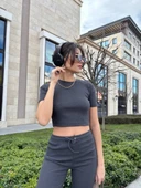 Bol paça pantolonlu alt üst takım - 2