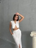 Çilek takım etek yelek - 5