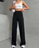 önü çımalı pantolon siyah - 1