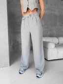 Essential yelek pantolon takım gri s255254 - 9