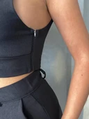 Şortlu keten takım s255014 - 3