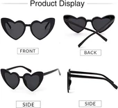 Siyah Renk Kalp Şekilli Parti Gözlüğü 15x5 cm - 3